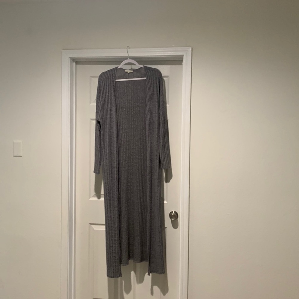 Floor length cardigan